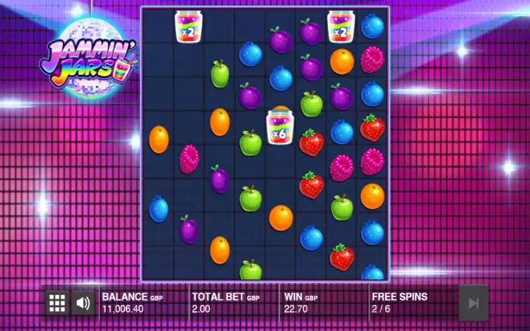 Главный экран слота Jammin' Jars от Push Gaming