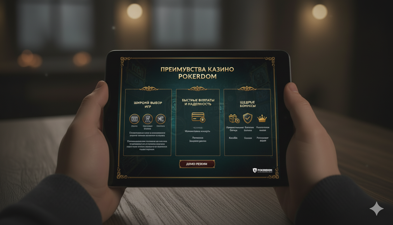 Преимущества казино Pokerdom