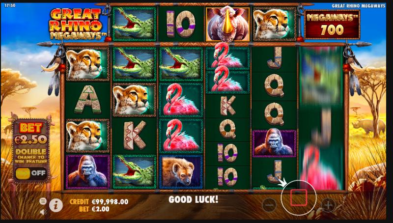 Great Rhino Megaways slot gameplay