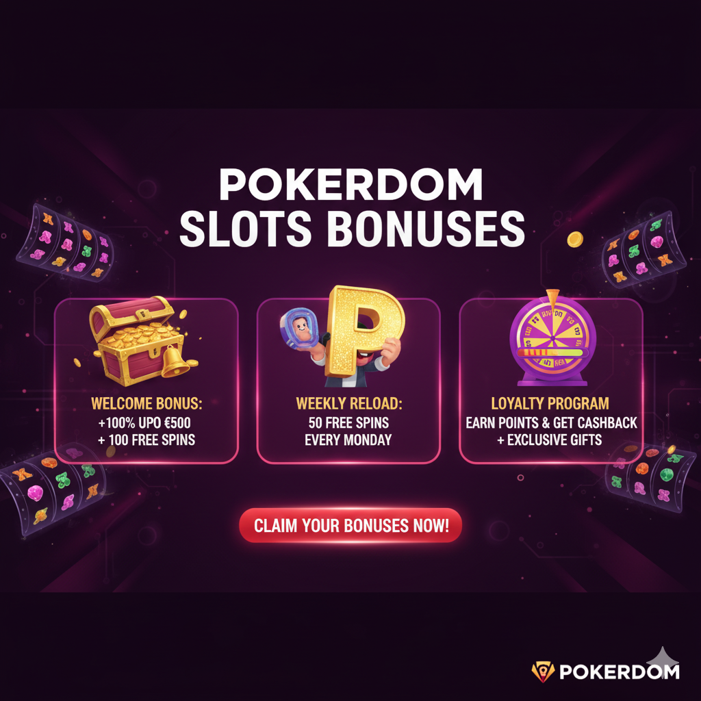 Bonuses and promotions of the Pokerdom platform for playing slots