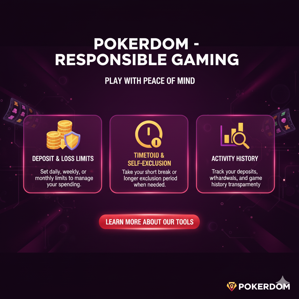 Responsible gaming and self-control tools on the Pokerdom platform