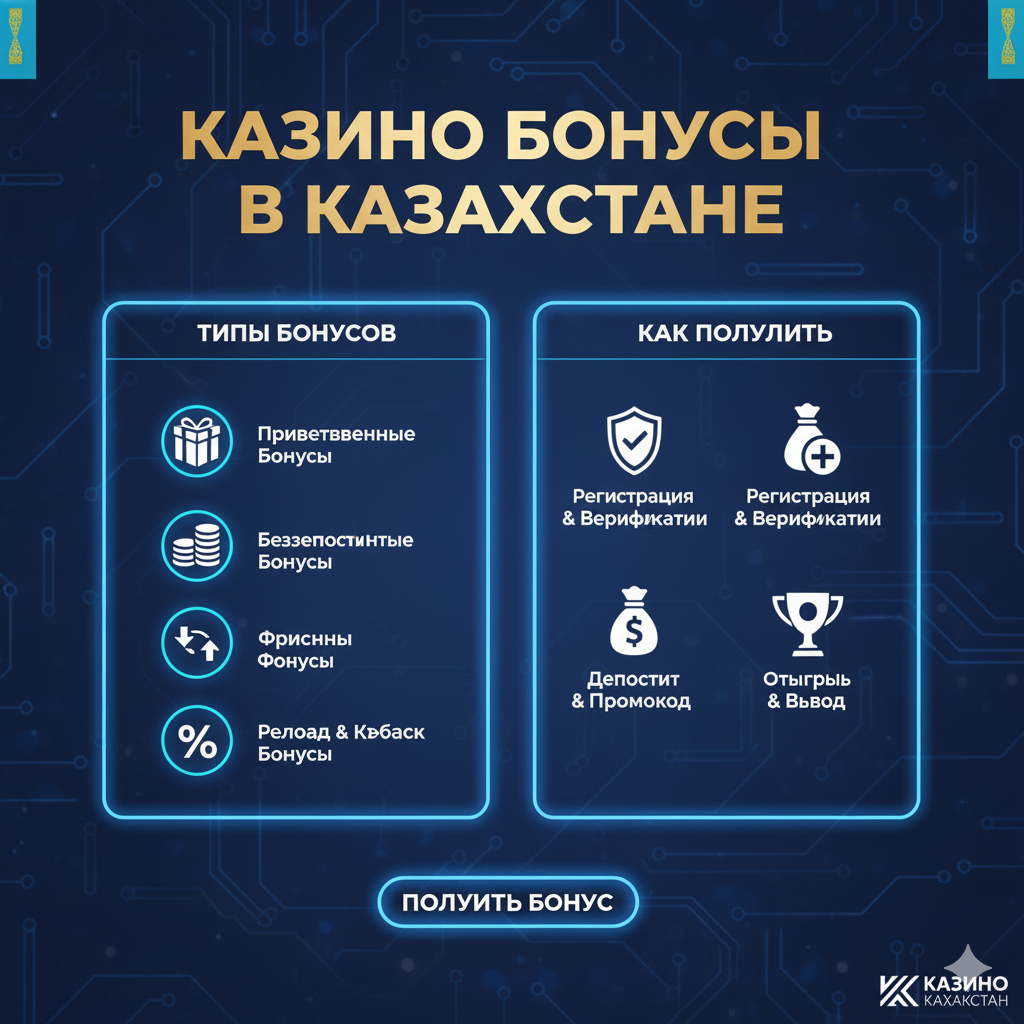 Бонусы онлайн казино в Казахстане