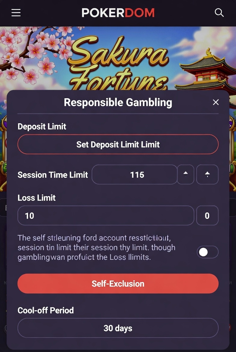 Pokerdom казиносындағы жауапты ойын құралдары: лимиттер мен өзін-өзі алып тастау