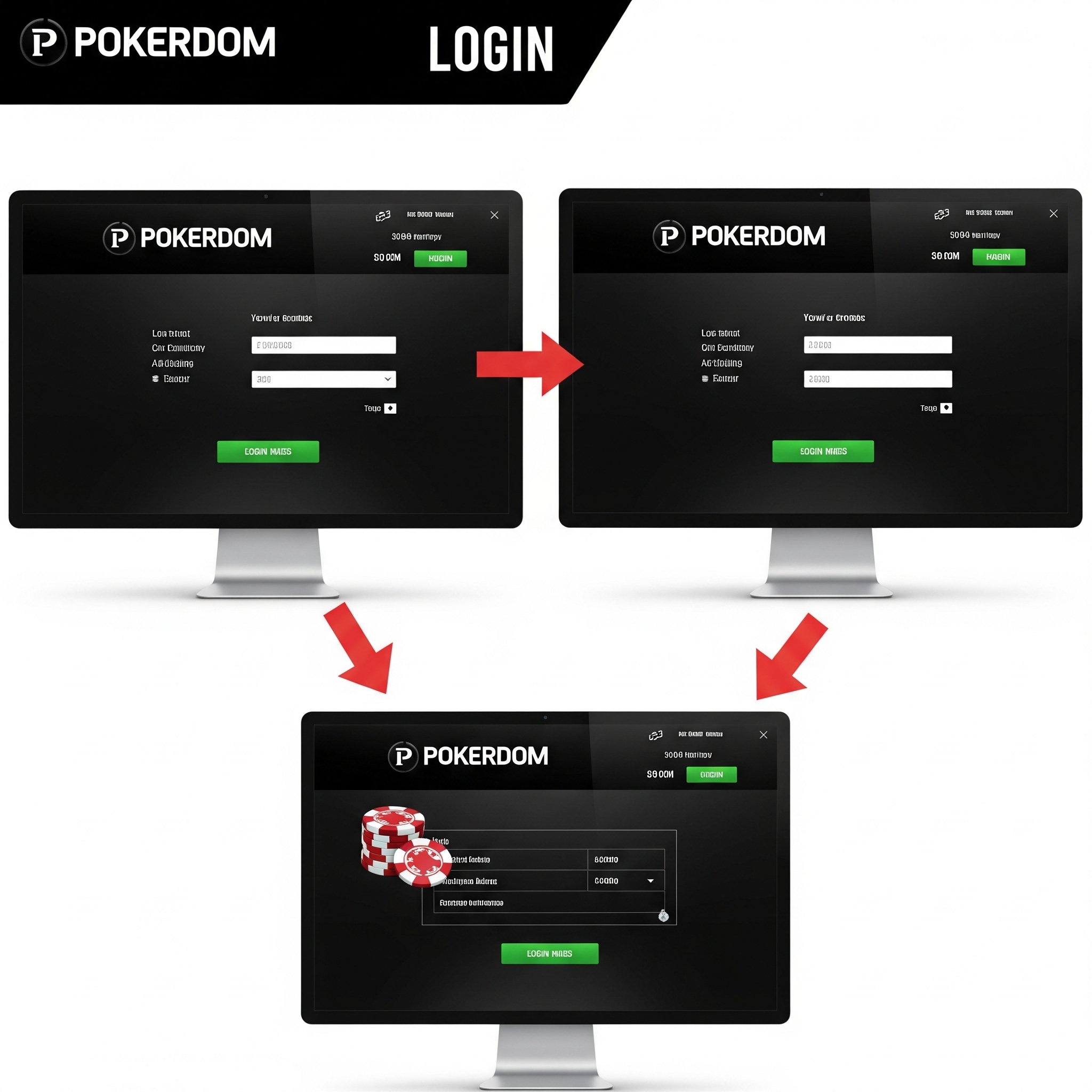 Пошаговый процесс входа на сайт Pokerdom казино