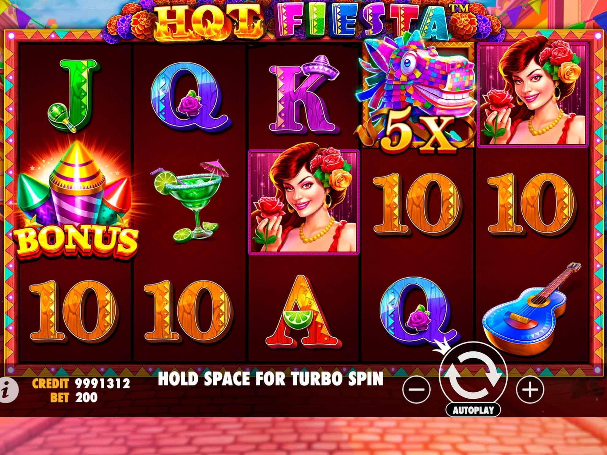 Hot Fiesta slot main screen