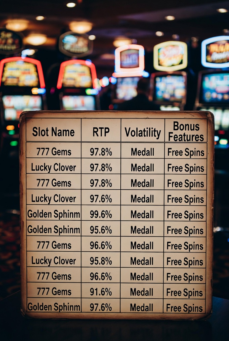 Сравнительная таблица винтажных слотов в Pokerdom: RTP, волатильность, бонусы