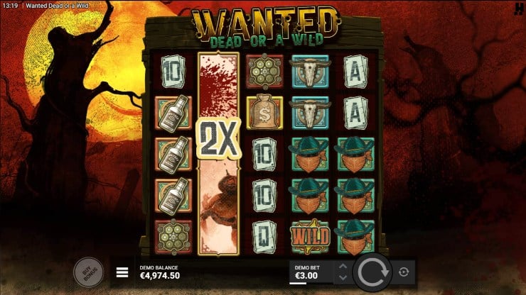Wanted Dead or a Wild слотындағы символдардың төлем кестесі