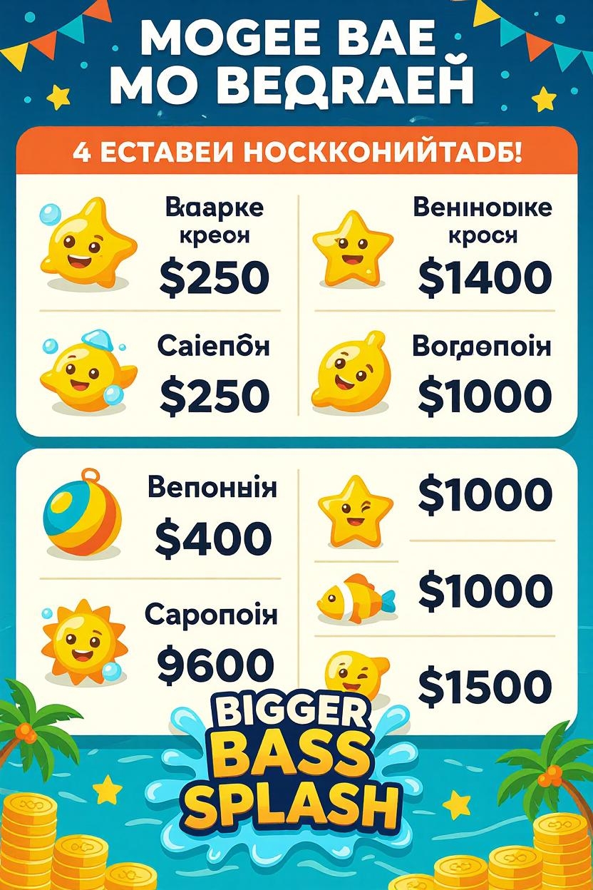 Symbol payout table in Bigger Bass Splash