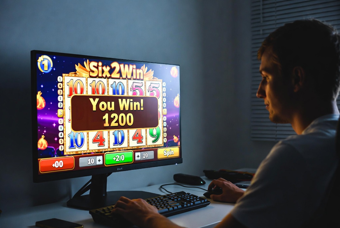 Six2Win ойын процесі — бәс таңдау, айналдыру, ұтыс