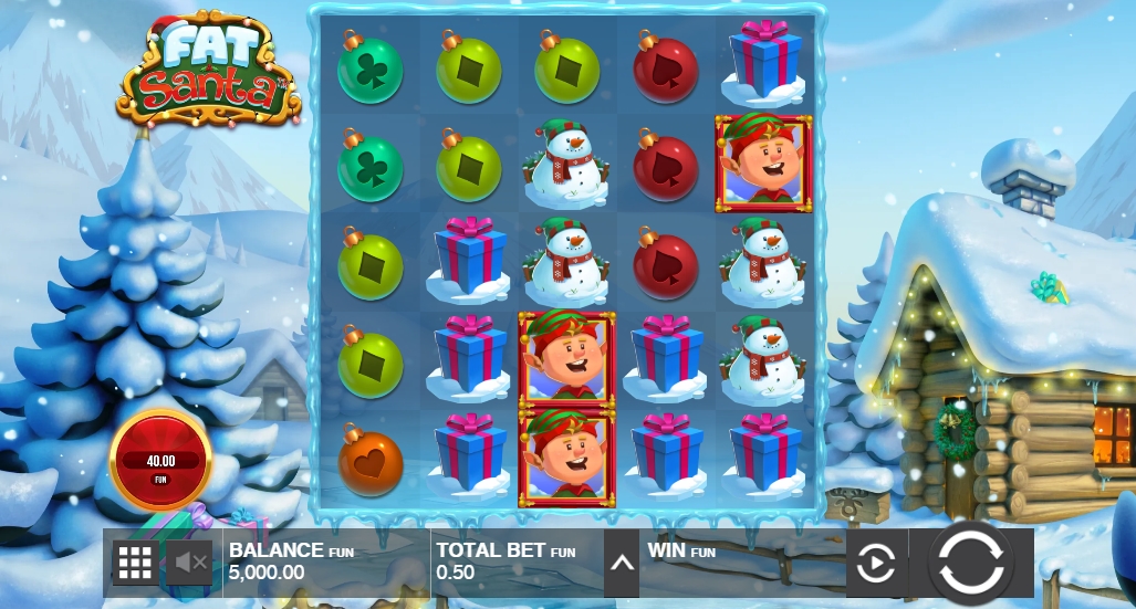 Pokerdom платформасындағы Mobilots-тен Pop Santa слотының ойын интерфейсі