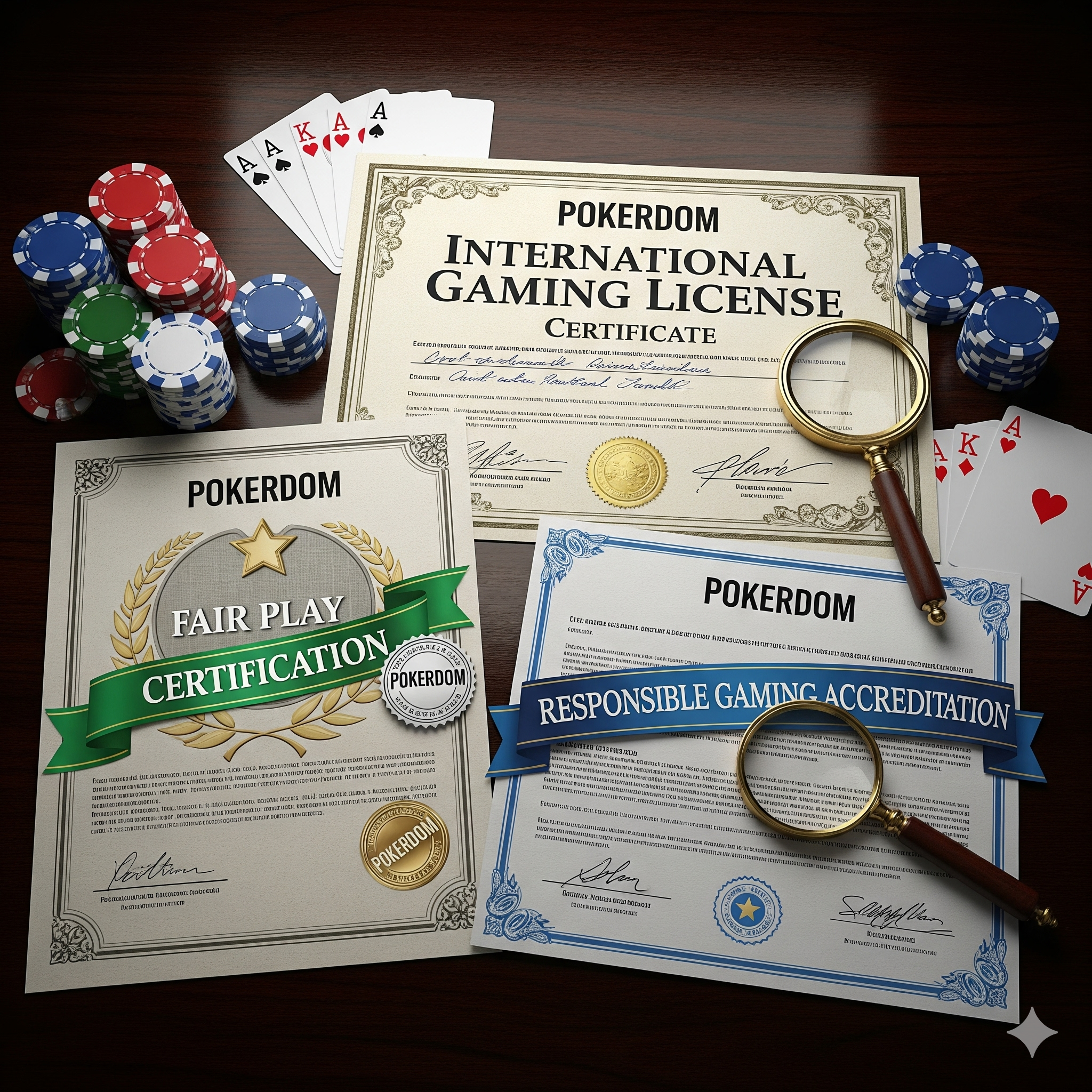 Международные лицензии и сертификаты Pokerdom для обеспечения честности игры