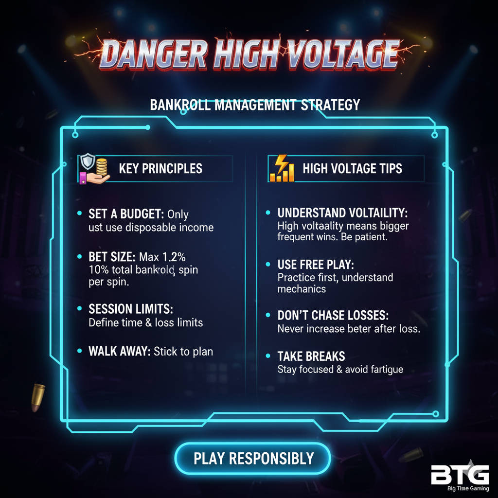 Bankroll management strategy for the Danger High Voltage slot