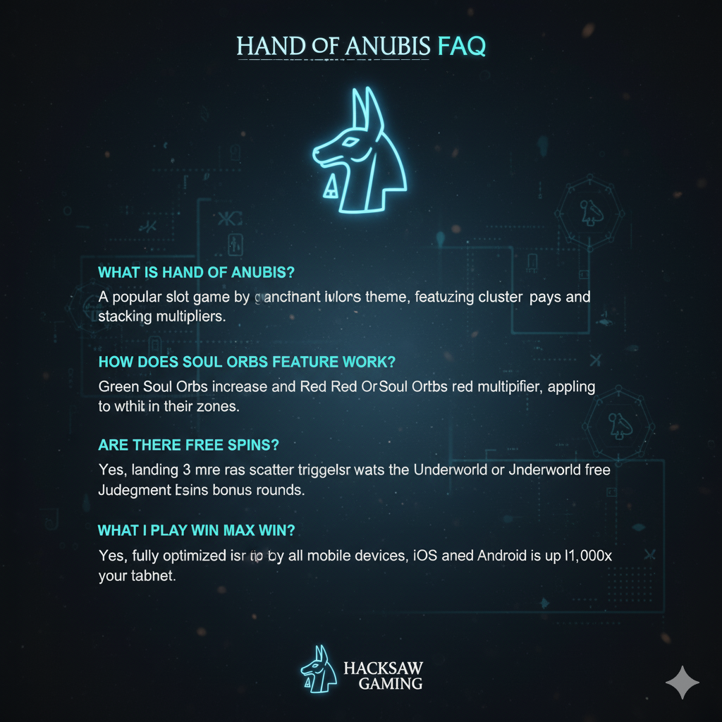 Frequently asked questions about the Hand of Anubis slot