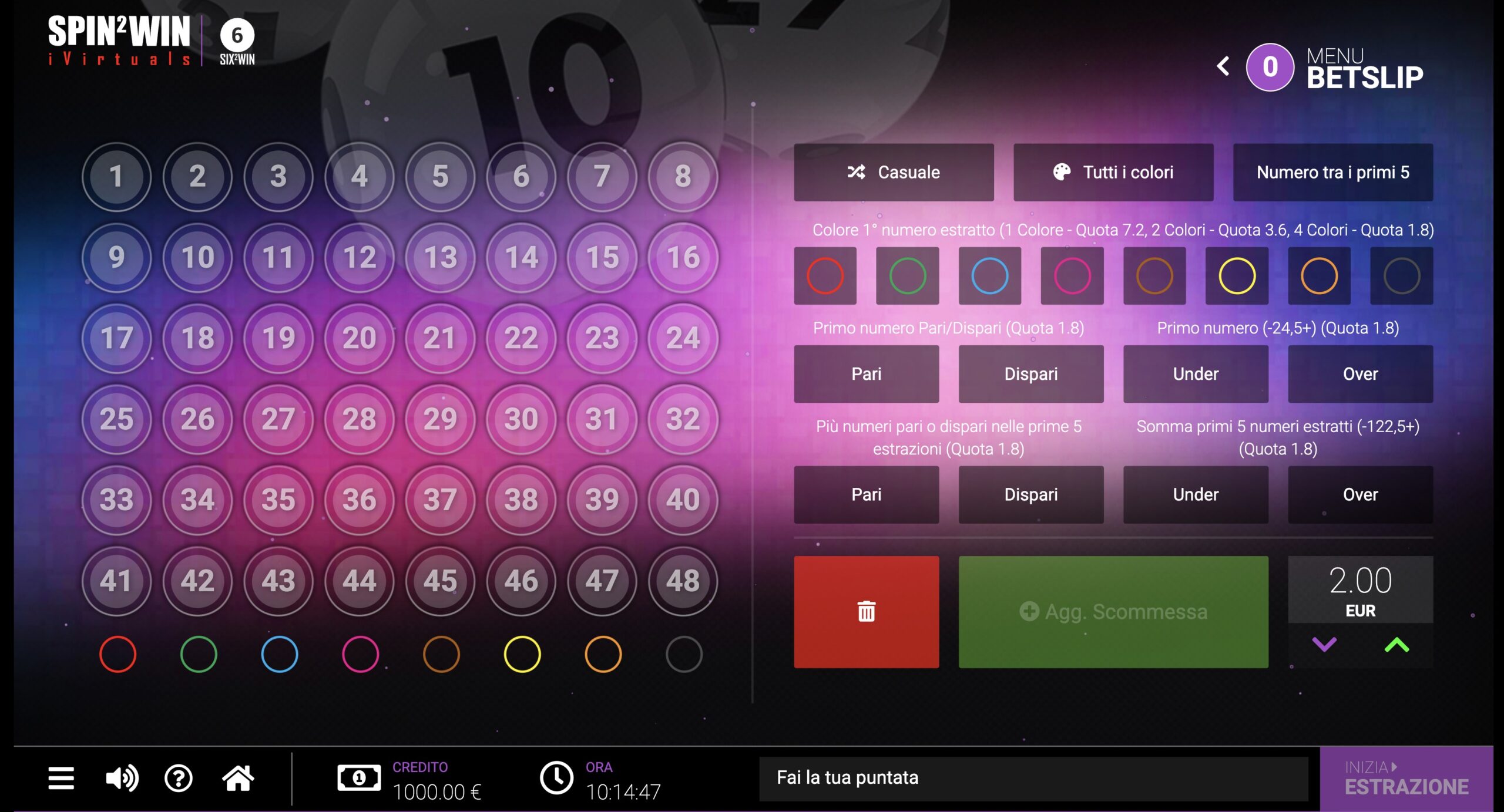 Spin2Win ұсынған 6 барабанды және ашық графикалы Six2Win слоты