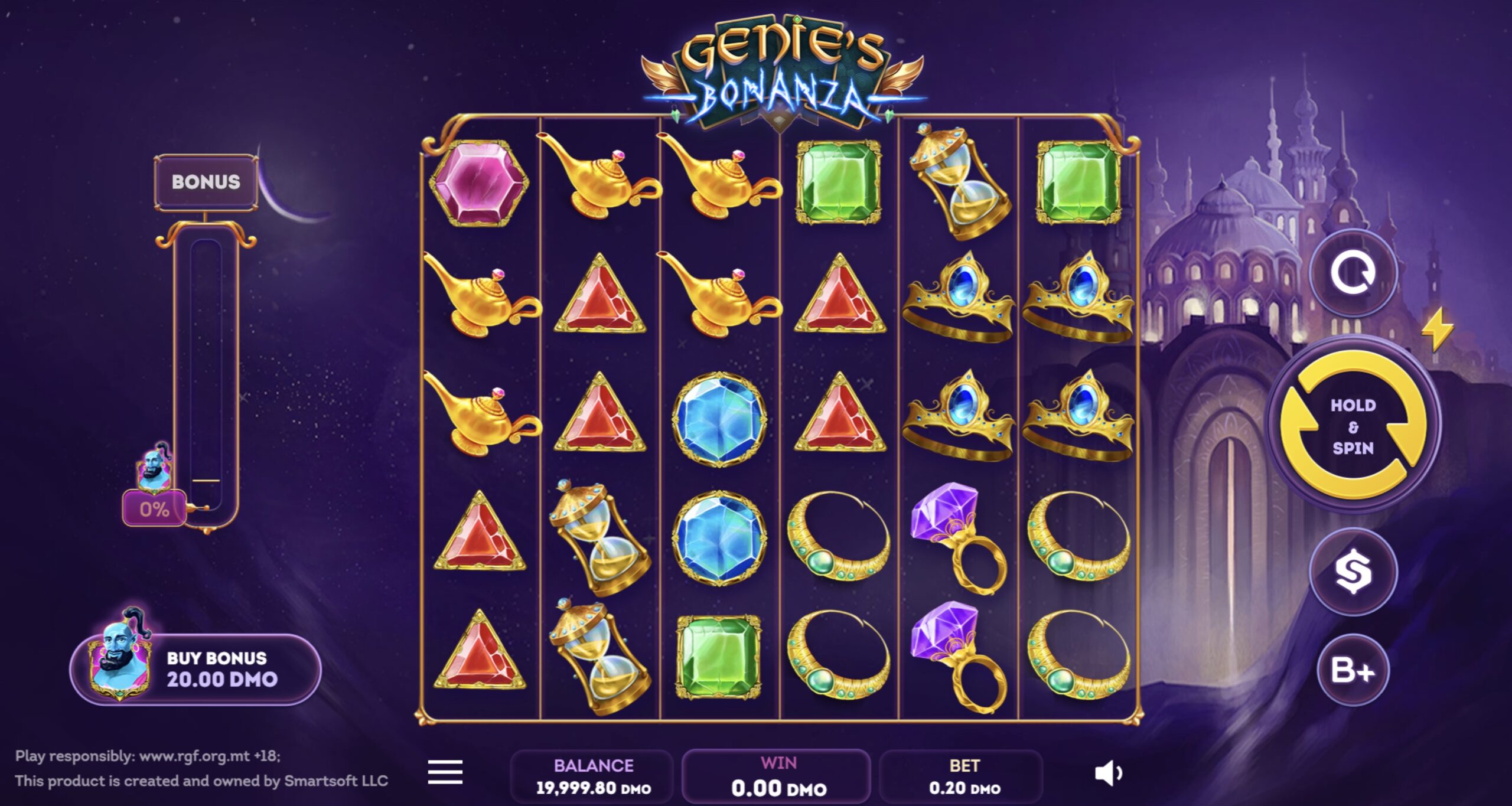Схема кластерных выплат в слоте Genie's Bonanza