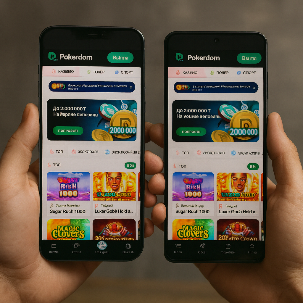 Вход в мобильное приложение Pokerdom